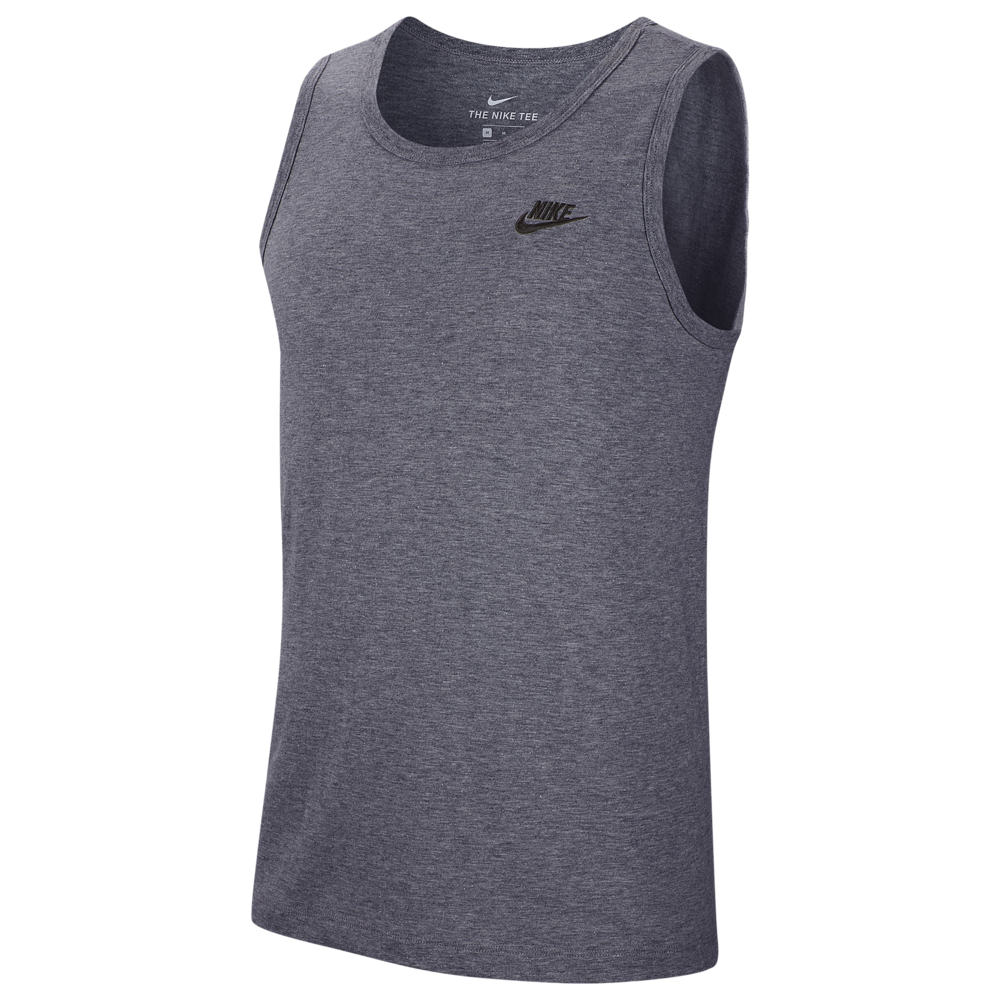 ナイキ タンクトップ  メンズ ナイキ メンズ Nike Embroidered Futura Tank タンクトップ Dark Grey Heather/Black