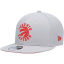 j[G Y Lbv v^[Y Toronto Raptors New Era 9FIFTY Snapback Hat - Gray