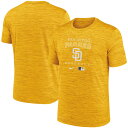 ナイキ メンズ Tシャツ パドレス San Diego Padres Nike Authentic Collection Velocity Practice Performance T-Shirt - Yellow