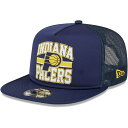 j[G Y Lbv yCT[Y Indiana Pacers New Era A-Frame 9FIFTY Snapback Trucker Hat - Navy