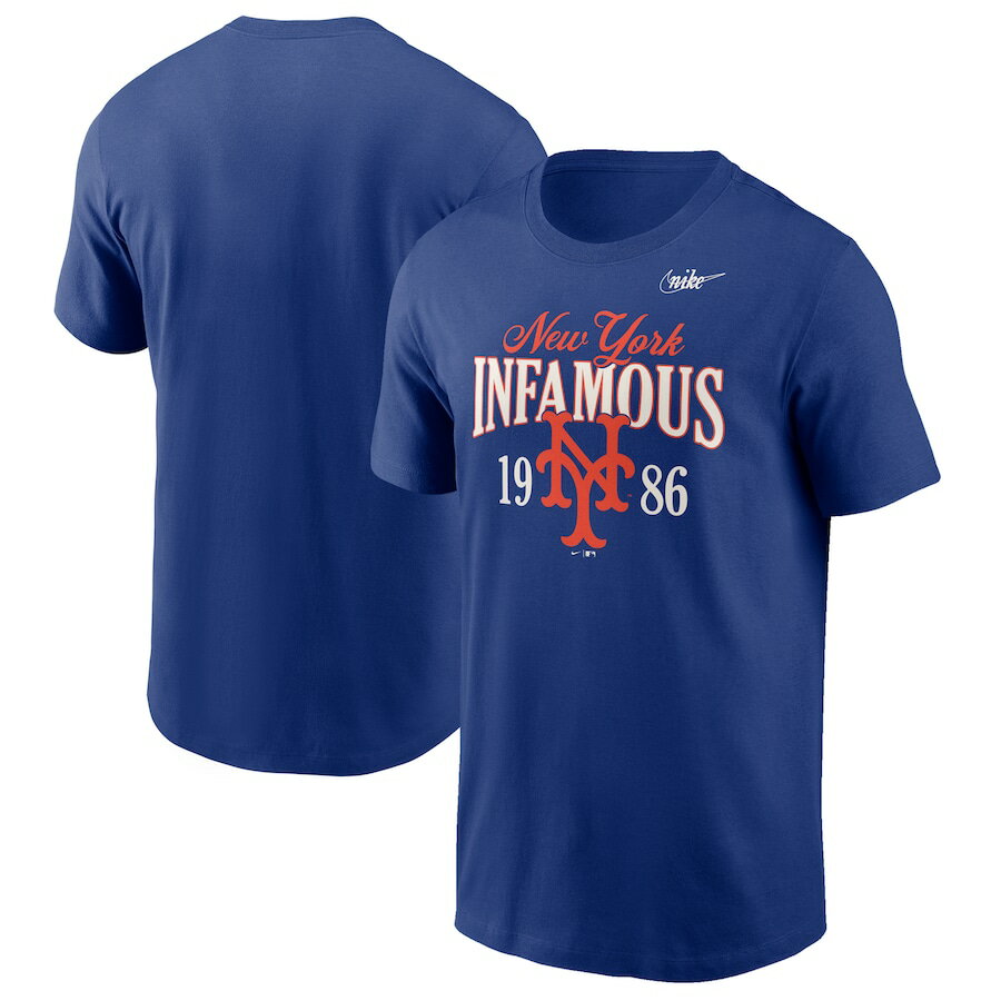 ナイキ メンズ Tシャツ メッツ "New York Mets" Nike 1986 World Series 35th Anniversary Infamous T-Shirt - Royal
