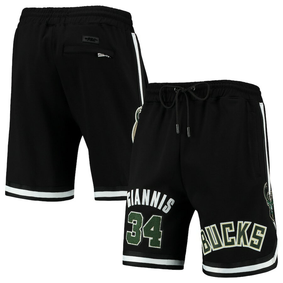 プロスタンダード メンズ バスパン ハーフパンツ バックス Giannis Antetokounmpo Milwaukee Bucks Pro Standard Player Replica Shorts - Black