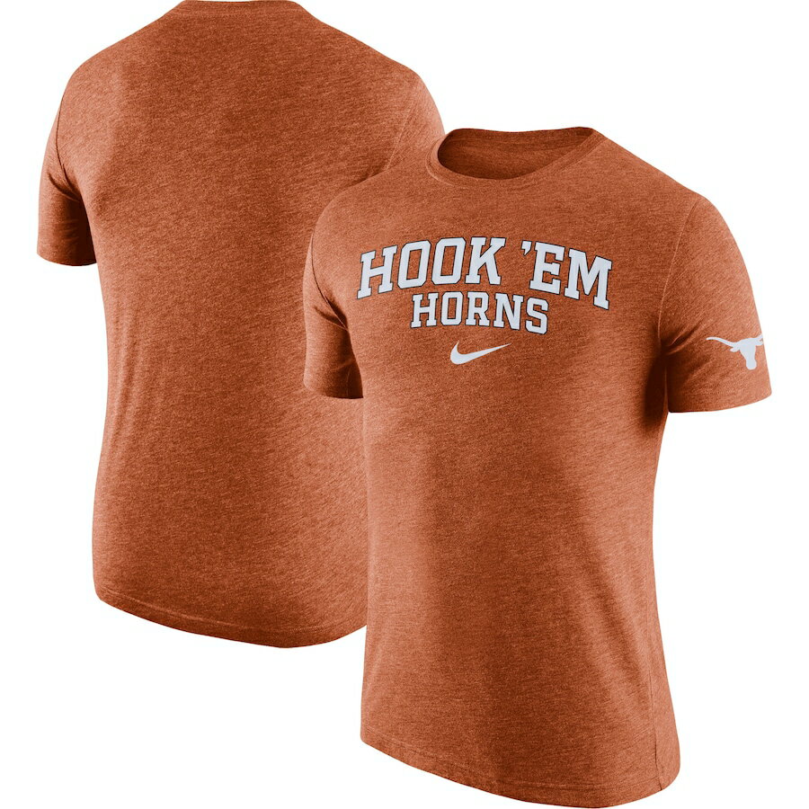 ナイキ メンズ Tシャツ "Texas Longhorns" Nike 2-Hit Tri-Blend Performance T-Shirt - Texas Orange