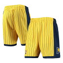 ~b`FAhlX Y oXp n[tpc yCT[Y Indiana Pacers Mitchell & Ness 1999-00 Hardwood Classics Swingman Shorts - Gold/Navy