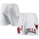 プロスタンダード メンズ ハーフパンツ ブルズ "Chicago Bulls" Pro Standard 6x NBA Finals Champions Mesh Capsule Shorts - White