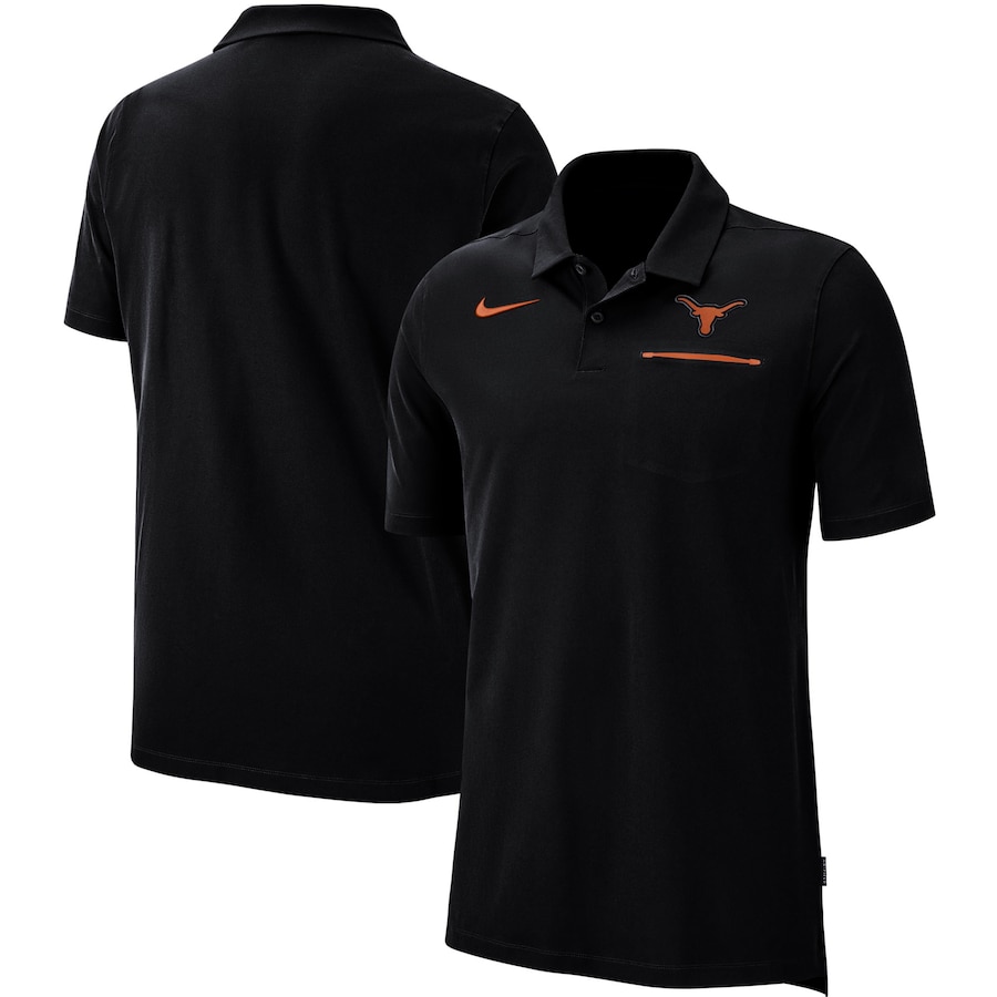 ナイキ メンズ ポロシャツ "Texas Longhorns" Nike 2019 Elite Coaches Sideline Performance Polo テキサス大学 半袖 Black