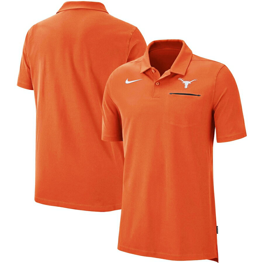 ナイキ メンズ ポロシャツ "Texas Longhorns" Nike 2019 Elite Coaches Sideline Performance Polo テキサス大学 半袖 Texas Orange