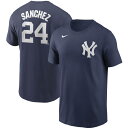 ナイキ メンズ Tシャツ Gary Sanchez New York Yankees Nike Name Number T-Shirt 半袖 Navy