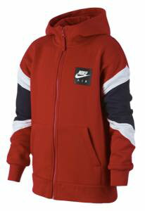 即納 ナイキ ボーイズ/キッズ Nike Air Full-Zip Hoodie パーカー 長袖 Gym Red/Obsidian