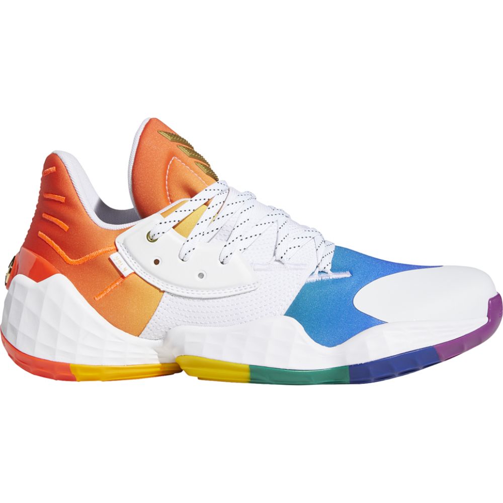 アディダス バッシュ バスケットシューズ メンズ ローカット ハーデン ボリューム4 ホワイト 白 adidas Harden Vol. 4 Pride (2020) White Gold Red