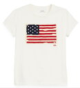 | t[ fB[X Polo Ralph Lauren Flag Jersey Graphic T-Shirts TVc  Cream