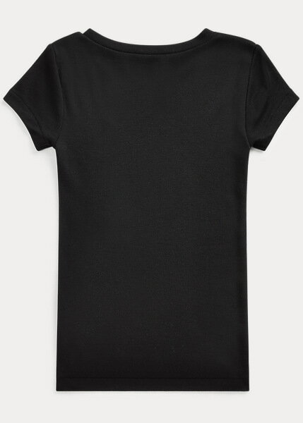 ポロ ラルフローレン 2-6X ガールズ/キッズ Polo Ralph Lauren Cotton-Modal V-Neck Tee Tシャツ T-shirt 女の子 半袖 Collection Black