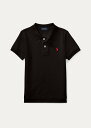 t[ 2T-7 {[CY/LbY Polo Ralph Lauren Cotton Mesh Polo Shirt |Vc  Black j̎q