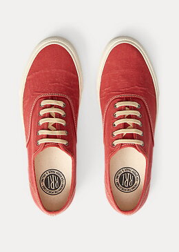 ラルフローレン メンズ RRL Ralph Lauren New Norfolk Canvas Sneaker スニーカー Faded Red