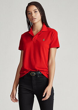 ポロ ラルフローレン レディース Polo Ralph Laure The Earth Polo ポロシャツ 半袖 Red