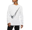 iCL Y Nike Men's Swoosh Training Long Sleeve Shirt TVc  T WHITE/PEWTER GREY