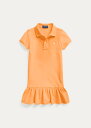 | t[ 2-6X K[Y/LbY Polo Ralph Lauren Cotton Mesh Polo Dress s[X Key West Orange ̎q