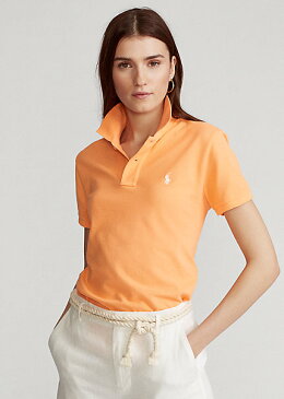 ポロ ラルフローレン レディース Polo Ralph Laure Classic Fit Mesh Polo Shirt ポロシャツ 半袖 Key West Orange