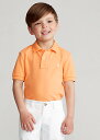 t[ 2T-7 {[CY/LbY Polo Ralph Lauren Cotton Mesh Polo Shirt |Vc  Key West Orange j̎q