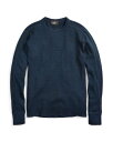 t[ Y RRL Ralph Lauren Indigo Jacquard-Knit Crewneck TVc  Double R.L _uA[G RINSED BLUE INDIGO