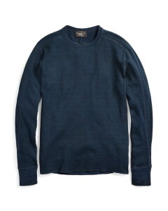 ラルフローレン メンズ RRL Ralph Lauren Indigo Jacquard-Knit Crewneck Tシャツ 長袖 Double R.L ダブルアールエル RINSED BLUE INDIGO