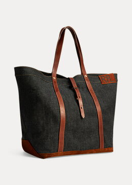 ポロ ラルフローレン メンズ RRL Ralph Lauren Leather-Trim Denim Tote トートバッグ Indigo