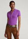 ポロ ラルフローレン レディース Polo Ralph Laure Slim Fit Stretch Polo Shirt ポロシャツ 半袖 Paloma Purple(4)
