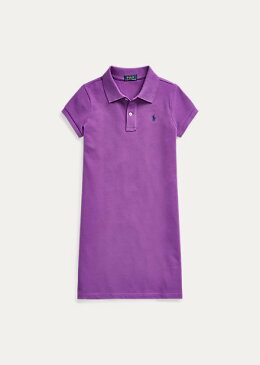 ポロ ラルフローレン 7-16 ガールズ/キッズ Polo Ralph Lauren Cotton Mesh Polo Dress ワンピース Paloma Purple 女の子