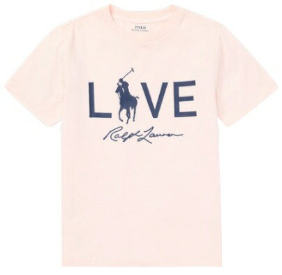 ラルフローレン ボーイズ/キッズ Tシャツ Polo Ralph Lauren Pink Pony Live Love T-Shirt 半袖 LOVE PINK