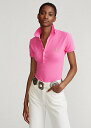 | t[ fB[X Polo Ralph Laure Slim Fit Stretch Polo Shirt |Vc  Maui Pink