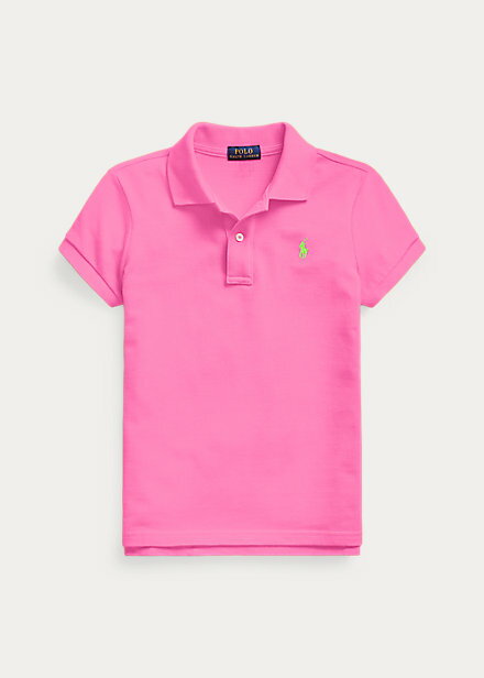 ラルフローレン 7-16 ガールズ/キッズ Polo Ralph Lauren Cotton Mesh Polo Shirt ポロシャツ 半袖 Maui Pink 女の子