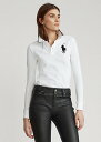 | t[ fB[X Polo Ralph Laure Skinny Fit Big Pony Polo |Vc  White