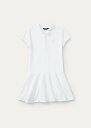 | t[ 7-16 K[Y/LbY Polo Ralph Lauren Stretch Cotton Mesh Polo Dress s[X White ̎q