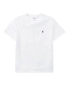 ラルフローレン ボーイズ/キッズ Polo Ralph Lauren Cotton Jersey V-Neck T-Shirt Tシャツ 半袖 WHITE 男の子