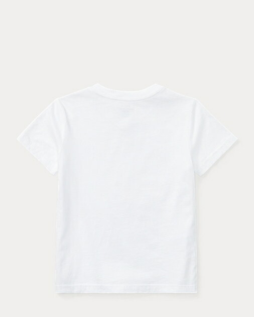 ラルフローレン ボーイズ/キッズ Polo Ralph Lauren Cotton Jersey V-Neck T-Shirt Tシャツ 半袖 WHITE