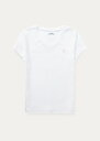 | t[ 7-16 K[Y/LbY Polo Ralph Lauren Jersey V-Neck T-Shirt TVc  White T-shirt ̎q