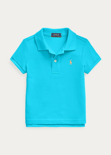 ラルフローレン 2-6X ガールズ/キッズ Polo Ralph Lauren Cotton Mesh Polo Shirt ポロシャツ 半袖 Cove Blue 女の子