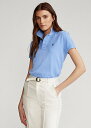 | t[ fB[X Polo Ralph Laure Classic Fit Mesh Polo Shirt |Vc  Harbor Island Blue