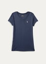 | t[ 2-6X K[Y/LbY Polo Ralph Lauren Cotton-Modal V-Neck Tee TVc T-shirt ̎q  Newport Navy