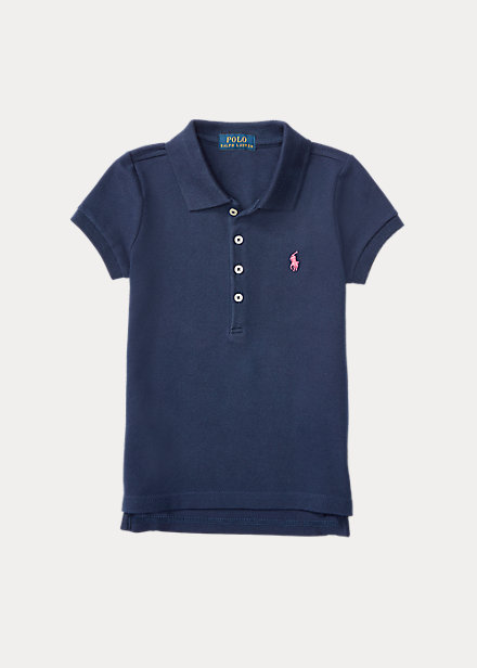 ラルフローレン 2-6X ガールズ/キッズ Polo Ralph Lauren Cotton Polo Shirt ポロシャツ 半袖 French Navy 女の子 1