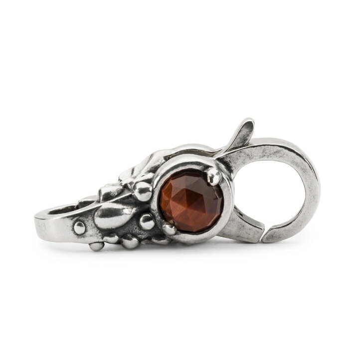 トロールビーズ Trollbeads レッドタイガーアイ・クラスプ Red Tiger Eye Clasp シルバー Silver 天然石 Gemstone ロック Lock エバーグリーンディバイン Evergreen Divine