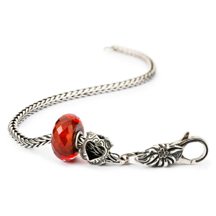 トロールビーズ Trollbeads ポインセチア・ブレスレット Poinsettia Bracelet セット Set ギフト Gift チェーン長さ選択可能 Chain リミテッドエディション Limited Edition レディース メンズ 兼用 ユニセックス シルバー Silver ガラス Glass ビーズ 留め具 プレゼント