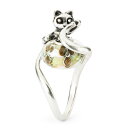 トロールビーズ Trollbeads キャットアットイーズ ファンタジーリング Cat at Ease Fantasy Ring 指輪 カスタムリング カスタマイズ シルバー Silver ビーズ付け替え レディース メンズ 兼用 ユニセックス サイズ 8号～20号 size 49-60 フラワーガーデン Flower Garden