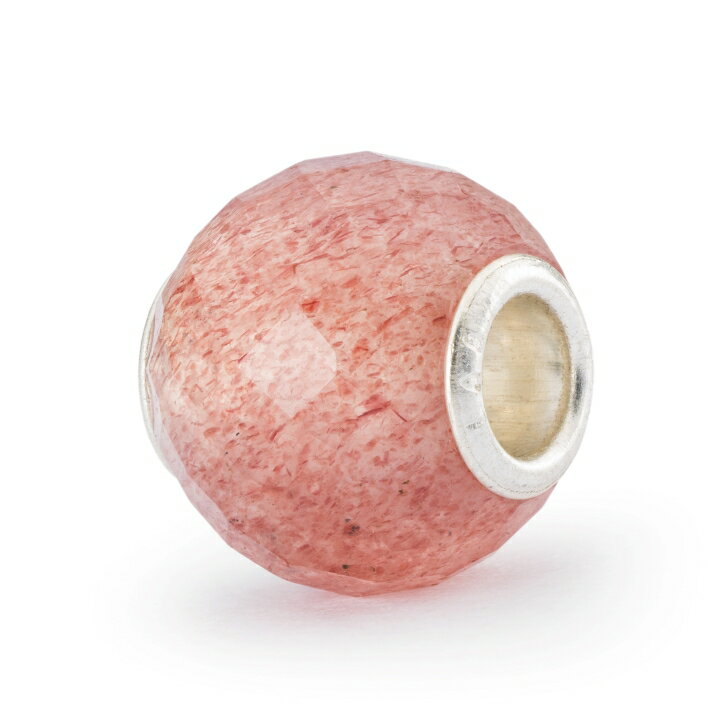 トロールビーズ Trollbeads ラウンドストロベリークォーツ・ファセット Round Strawberry Quartz Facet Bead 天然石 Gemstone ホープ＆ニュービギニング Hope and New Beginnings