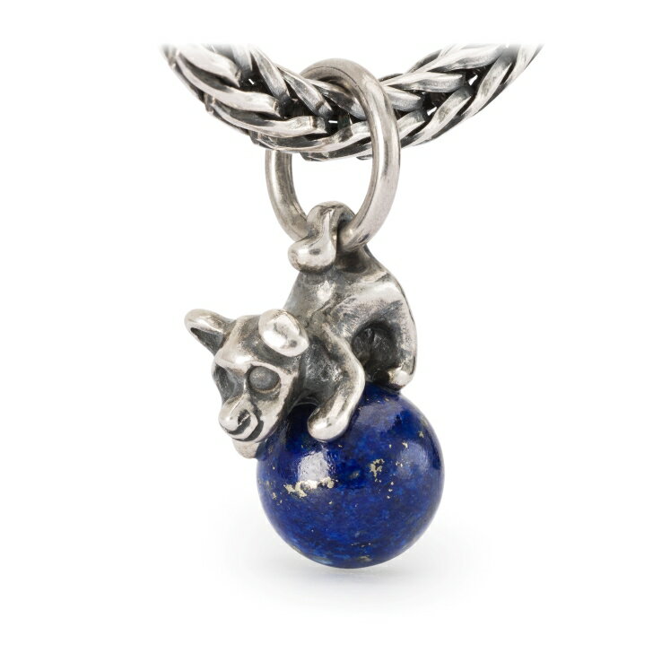【新作】トロールビーズ Trollbeads バウンドレス エンスージアズム・タッセル Boundless Enthusiasm Tassel チャーム Charm シルバー Silver 天然石 Gemstone ラピスラズリ Lapis Lazuli イヌ ドッグ ペット アニマル ラブ オブ パウズ Love of Paws オータム フォールのサムネイル