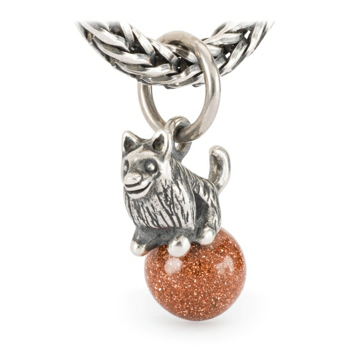 【新作】トロールビーズ Trollbeads バウンドレス ロイヤリティ・タッセル Boundless Loyalty Tassel チャーム Charm シルバー Silver ガラス Glass ゴールドストーン Goldstone イヌ ドッグ ペット アニマル ラブ オブ パウズ Love of Paws オータム フォールのサムネイル