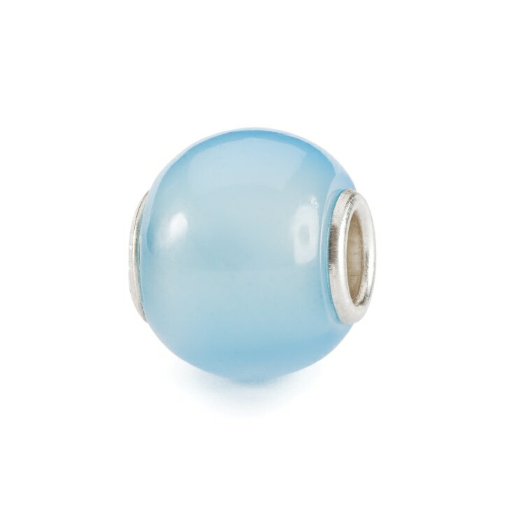 トロールビーズ Trollbeads ラウンド ライトブルーアゲート・ビーズ Round Light Blue Agate Bead 天然石 Gemstone ラブ オブ パウズ Love of Paws オータム フォール