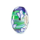 ブルーム ブレスレット トロールビーズ Trollbeads ブルー アイリス ブルーム・ビーズ Blue Iris Bloom Bead ガラス Glass ラブ オブ パウズ Love of Paws 花　花ぴら　ペタル　オータム　フォール