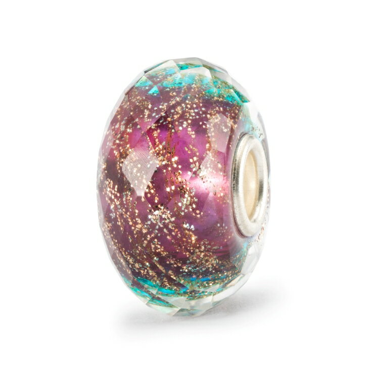 トロールビーズ Trollbeads バイオレット スカイ・ビーズ Violet Sky Bead ガラス Glass 限定 リミテッドエディション Limited Edition ピープルズユニーク People's Uniques 2023 パープル ブルー キラキラ きらきら