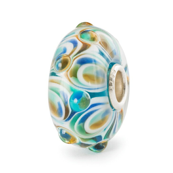 トロールビーズ Trollbeads シークレット スプリング・ビーズ Secret Spring Bead ガラス Glass ナーチャード コネクション Nurtured Connections ブルー